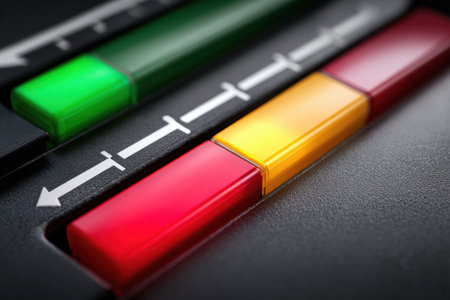 The loading indicator in diagnostics is stuck, mostly showing red and yellow, indicating performance issues and incomplete processes.の素材