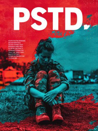 This infographic outlines key PTSD triggers and provides practical grounding techniques to help individuals manage their emotional responses effectively.の素材