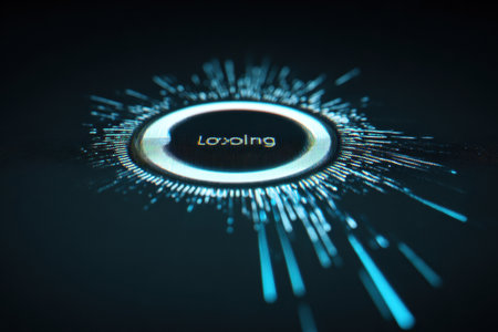 Server error screen displays a loading symbol that loops endlessly, highlighting a frustrating moment of inactivity in digital operations.の素材