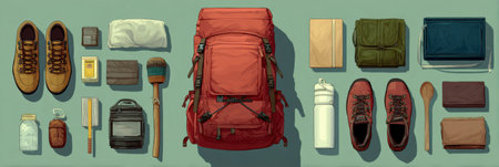 Learn how to efficiently pack a backpack for a weekend trail. Discover essential gear and organization tips for an enjoyable outdoor experience.の素材