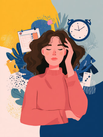 This infographic illustrates strategies for being fully present without the need to fix everything.の素材