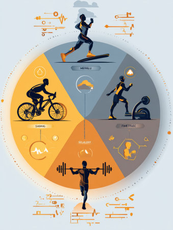 This graphic features icons and brief descriptions of cardio, strength, and flexibility exercises for easy reference and comparison.の素材