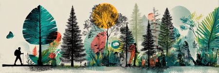 Engaging in nature exposure enhances mental health by reducing stress, improving mood, and fostering emotional resilience in various outdoor settings.の素材