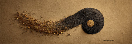 A warm textured design visually represents the semicolon tattoo project, symbolizing hope and resilience through artistic expression.の素材