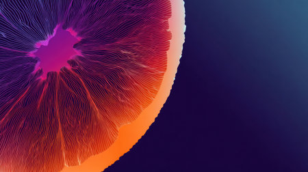 Colorful abstract fruit silhouette showcases gradient hues, providing an artistic backdrop for creative text and graphic designs in various settings.の素材