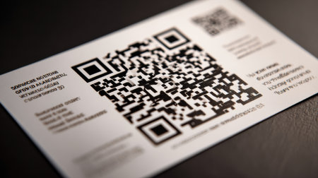 Warnings about misleading QR codes are displayed on flyers featuring invitations to scan for potential prizes in a crowded setting.の素材