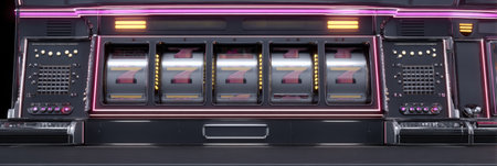 This vibrant slot machine jackpot animation mockup features an eye-catching design with colorful graphics.の素材