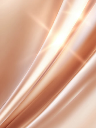 Soft light reflects off radiant skin textures against an abstract peach-toned background, featuring clear space at the top for creative usage and elements.の素材
