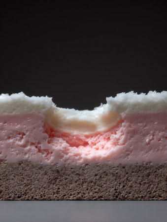 Visual representation of skin layers showing collagen regeneration following the microneedling procedure, highlighting the top margin for analysis.の素材