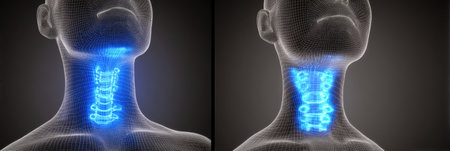 This render showcases a non-invasive skin lifting procedure, highlighting anatomical details in a clinical environment with open space for added context.の素材