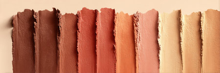 Gradient bar illustrates a range of skin tones with textured realism, providing a unique visual representation and space for personalized messaging.の素材