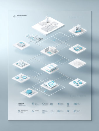 Visual representation of architectural designs arranged in a grid layout, featuring different building elements and structure types, emphasizing minimalism.の素材