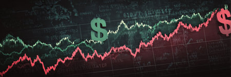 Market data shows fluctuating trends, presenting investment opportunities for traders and analysts in the current economy.の素材