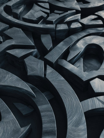 Detailed patterns carved into dark material reveal a stunning display of artistry, demonstrating skilled craftsmanship and creative expression through texture.の素材