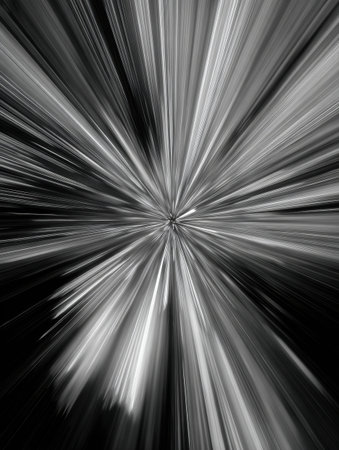 Bold starburst design emerges from the corner, featuring sharp lines and a mesmerizing effect that draws the viewers attention with its energetic flowの素材