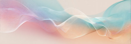 Soft pastel hues blend seamlessly with flowing abstract lines, evoking a sense of calm and symbolizing the intricate nature of nerves in an artistic manner.の素材