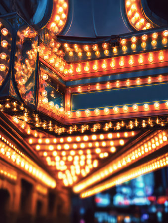 Close-up view of a dazzling casino entrance in Las Vegas illuminated by a multitude of bright lights, showing the vibrant nightlife atmosphere.の素材