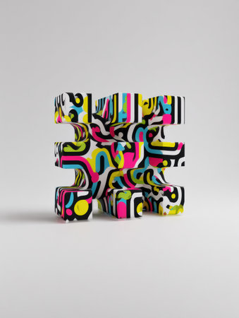 Colorful equipment for botulinum therapy stands prominently in a modern wellness clinic, reflecting an artistic and inviting atmosphere for clients.の素材