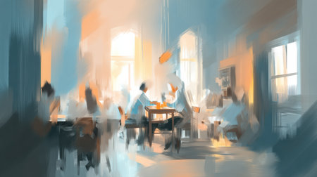 A lively cafÃ©の素材