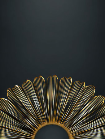 This stunning metallic sunburst wall decor features delicate, curved lines radiating from the center, ideal for adding a touch of modern elegance to any space.の素材