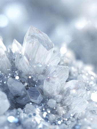 Vibrant crystals reflect light beautifully, revealing sharp edges and varied textures. The scene captures the enchanting beauty of these natural formations.の素材