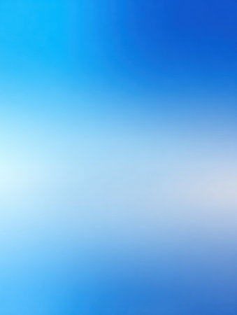 A serene blue gradient flows smoothly with soft transitions, creating a tranquil atmosphere suitable for various artistic and design purposes.の素材