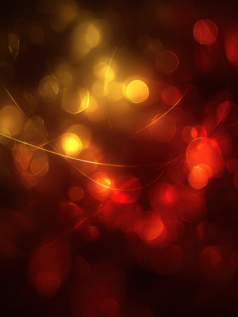 A vibrant display of bokeh lights in warm hues creates a cozy ambiance, perfect for an evening gathering or festive celebration.の素材