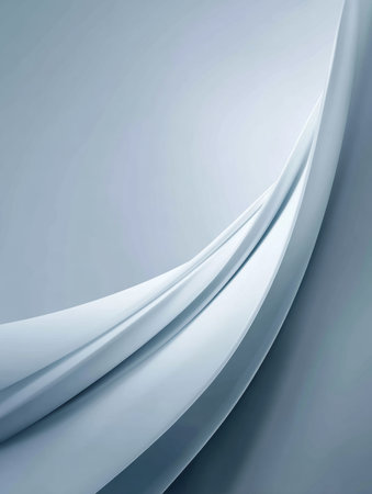 Abstract design featuring smooth gray curves that create a serene and modern visual feeling.の素材