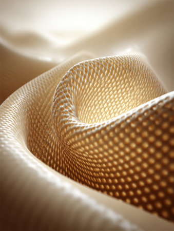 Soft fabric showcases a smooth texture and intricate patterns, bathed in gentle light for an inviting ambiance.の素材