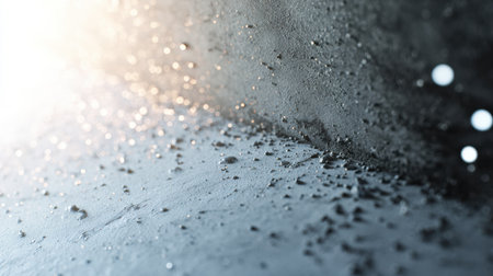 Particles scatter on a concrete surface. Light shines on the textured wall and floor. Upscaled with Gigapixel v1.0.2.の素材