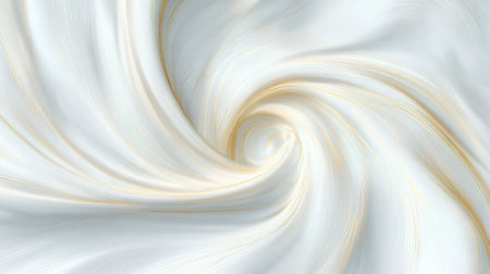 Soft swirling textures blend white and gold tones to create a serene and abstract design that is visually engaging.の素材