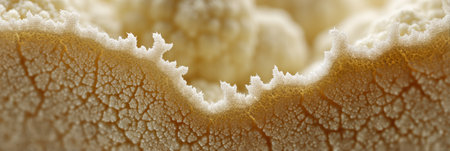 A detailed close-up reveals a textured surface with intricate patterns, highlighting unique formations and colors.の素材