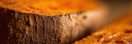 Close view of wooden surfaces highlighting intricate textures and rich tones, perfect for artistic or decorative ideas.の素材