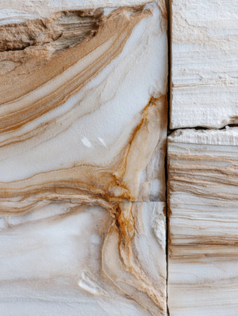 Natural stone showing intricate patterns and colors creates a breathtaking visual experience of texture and design.の素材