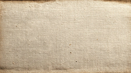 Textured canvas background displaying a warm, natural fiber look, ideal for art presentations or fabric design work.の素材