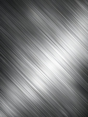 Reflective metallic surface with smooth brush strokes creating a dynamic and modern texture, ideal for design work.の素材