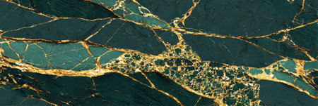 This green marble with gold veining adds a luxurious touch, perfect for upscale interiors.の素材