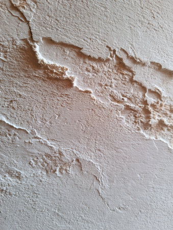 Close-up of a textured wall showing unique patterns and subtle weathering variations over the years.の素材