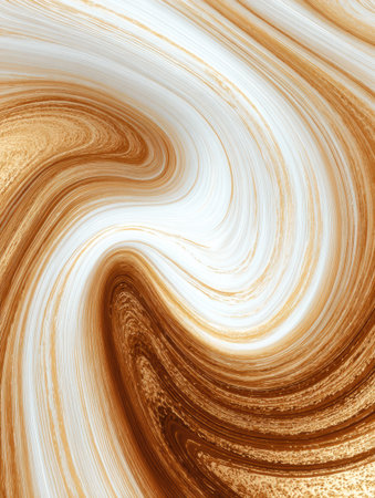 Warm browns and creams blend together in swirling patterns, forming a captivating abstract design that draws attention.の素材
