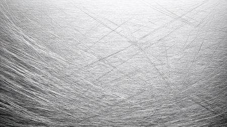 Brushed metal has delicate lines for a smooth texture that softly reflects light, adding visual interest.の素材