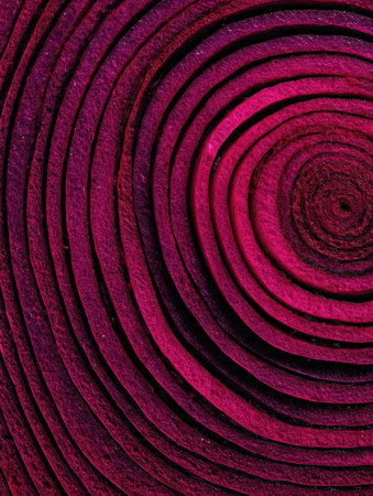Rich pink spiral patterns with textured layers offer stunning depth, showing vibrant color gradation and form.の素材