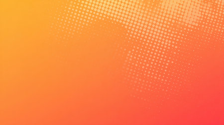 Colorful abstract design featuring a gradient of orange and yellow with a dotted texture creating a warm and inviting atmosphereの素材