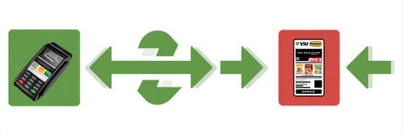 Digital payment system streamlines transactions in quick service restaurants for faster customer service and improved sales efficiency.の素材