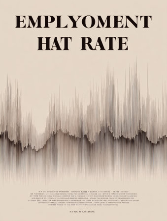 This visual depicts the employment rate, illustrating significant trends in labor statistics and economic data analysis.の素材