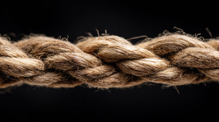 A tangled rope represents complex problems while transforming into a straight line suggests the process of simplification.の素材