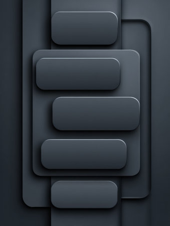 Elegant frames arranged on a matte surface highlight a contemporary design suitable for various promotional needs.の素材