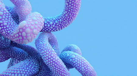 Colorful smooth tentacle shapes in pastel shades curve around the frame, creating a soft and inviting visual experience with an empty center.の素材