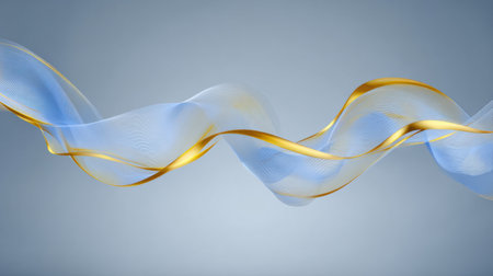Simple flowing wind stroke forms a delicate kiss shape, set against a large empty minimalist background.の素材