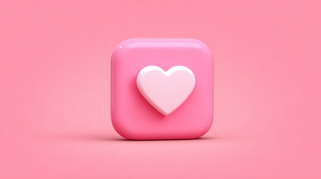 Heart icon in the upper left corner surrounded by soft pastel colors, allowing space for creative advertising messages.の素材