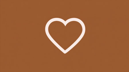 Stylish heart icon positioned in the corner with a large area for text, creating a modern and spacious look perfect for promotion.の素材